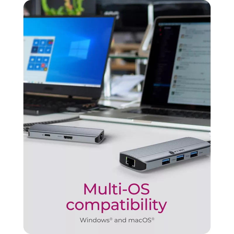 ICY BOX IB-DK4034a-CPD com fios USB 3.2 Gen 1 (3.1 Gen 1) Type-C alumínio, prateado