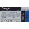 Fonte de alimentação ATX Akyga AK-B1-700 Basic 700 W, PFC passivo, ventoinha de 120 mm, cinzento