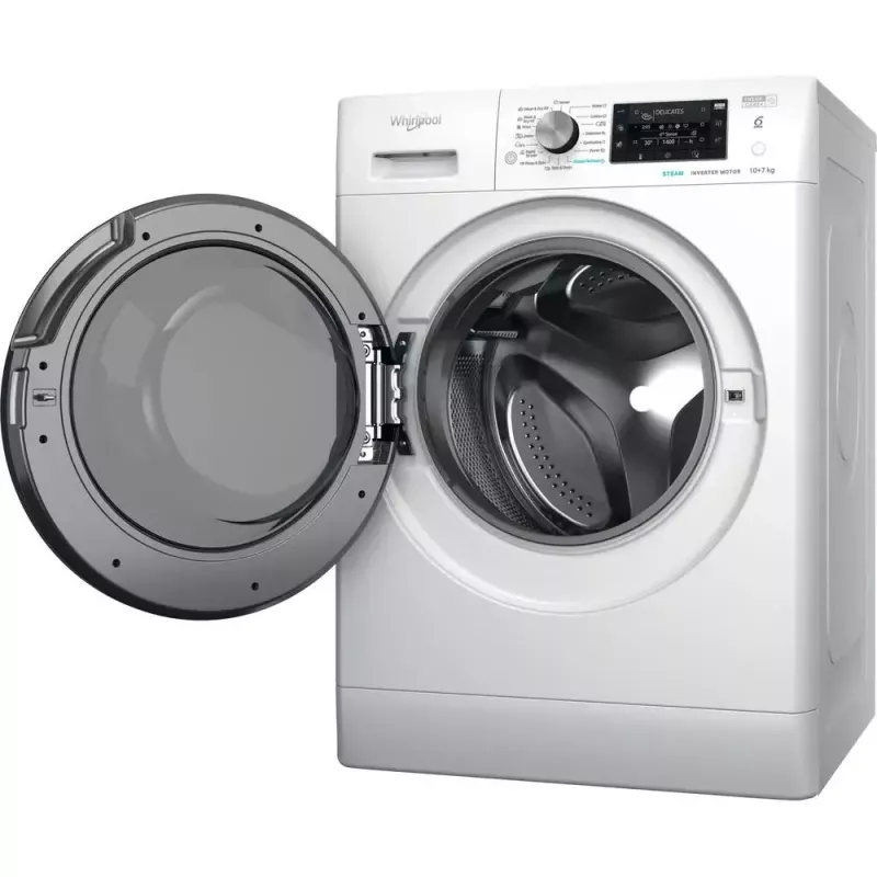 Máquina de lavar e secar roupa Whirlpool FFWDD1076258B de instalação livre carga frontal branco