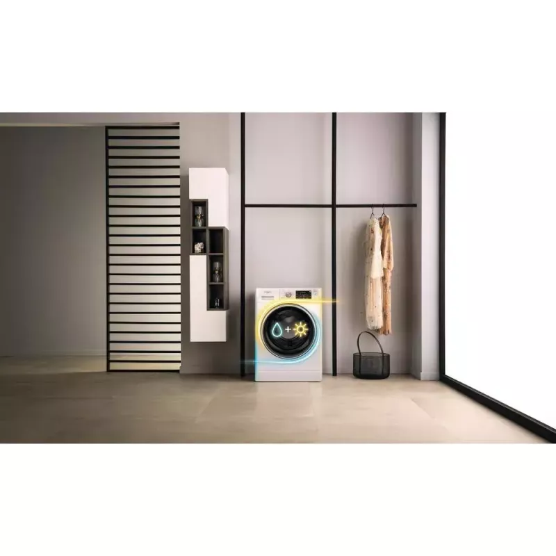 Máquina de lavar e secar roupa Whirlpool FFWDD1076258B de instalação livre carga frontal branco