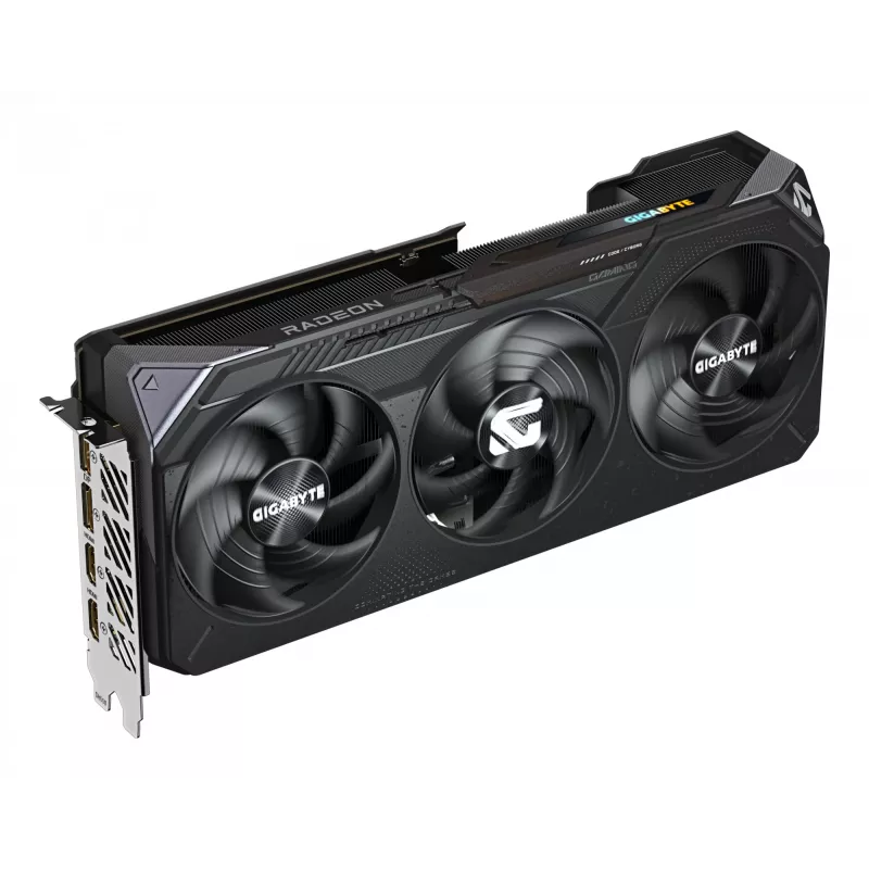 Placa gráfica GIGABYTE Radeon RX 9070 XT GAMING OC 16G - 16GB GDDR6, 256 bits, PCI-E 5.0, 3060 MHz de frequência do núcleo, 2 x DisplayPort, 2 x HDMI, GV-R9070XTGAMING OC-16GD