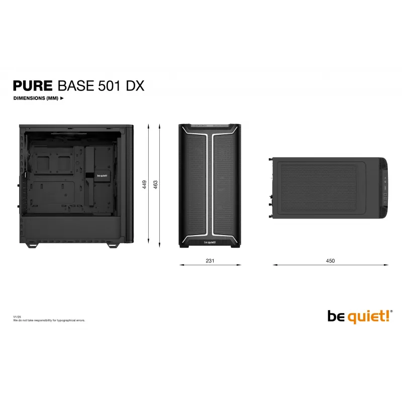 Caixa de PC be quiet! Pure Base 501 DX preto Midi Tower