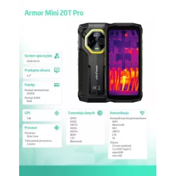 Smartphone UleFone Armor Mini 20T Pro 5G, ecrã de 4,7