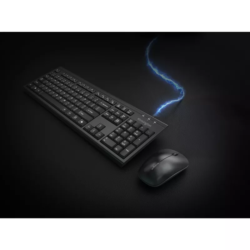 Conjunto de teclado e rato sem fios Kensington K75560WW tamanho completo QWERTY