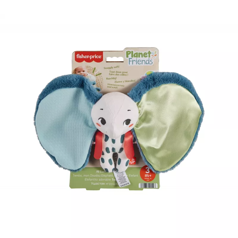 Peluche MATTEL Fisher-Price Planet Friends Elefante de Orelhas Gigantes HKD63, elefante de peluche companheiro