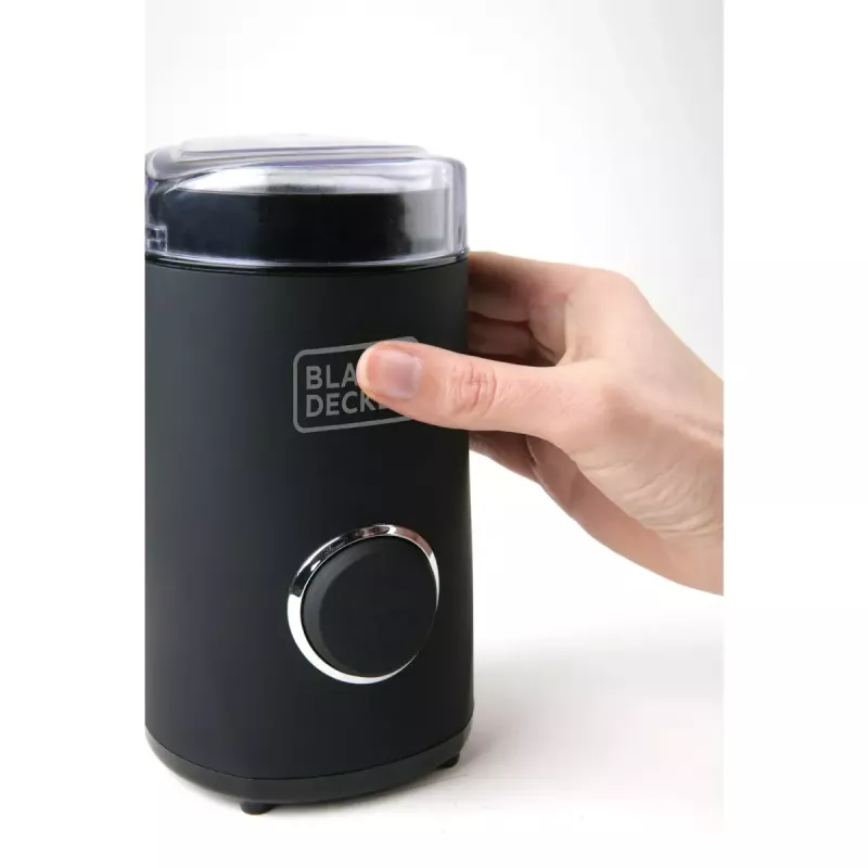 Moinho de café Black & Decker BXCG150E — 150 W, 50 g de capacidade, lâminas de aço inoxidável, controlo por botões