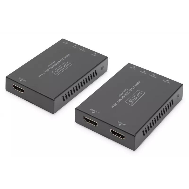 Conjunto extensor DIGITUS HDMI 2.0 70m 4K/60Hz 18 Gbps HDCP 2.2 HDR PoC