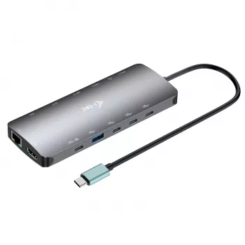 Dock i-tec Metal USB-C Nano 3x Display, 2x HDMI 1x USB-C Vídeo + Power Delivery 140 W
