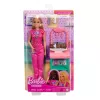 Boneca Barbie Baby Doctor com boneca de moda loira, 1 boneca bebé, móveis e acessórios