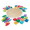 Puzzle mandala de madeira Fisher-Price, geométrico, para crianças pequenas e crianças, 40 peças de madeira