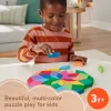 Puzzle mandala de madeira Fisher-Price, geométrico, para crianças pequenas e crianças, 40 peças de madeira