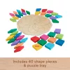 Puzzle mandala de madeira Fisher-Price, geométrico, para crianças pequenas e crianças, 40 peças de madeira