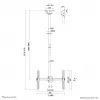 Suporte de teto para monitor/TV Neomounts CL35-440BL16L 37-70 polegadas - H 106-156 cm