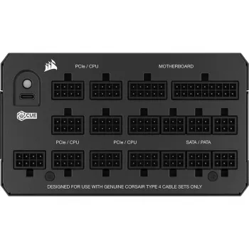 Fonte de alimentação CORSAIR HX1200 1200 W ATX 24-Pin totalmente modular 80 PLUS Platinum preto ventoinha 14 cm