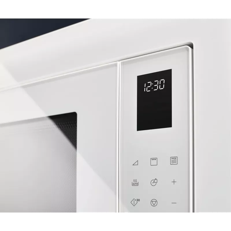 Micro-ondas solo Electrolux LMS2203EMX — 700 W, 20 l, aço inoxidável/preto, encastrar (56×35×38 cm)