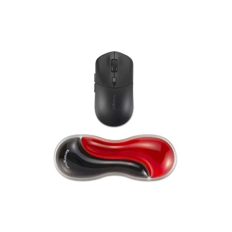 Kensington K62440WW Slim Duo Gel apoio de pulso para rato/trackball, 192 x 72 x 22 mm, vermelho