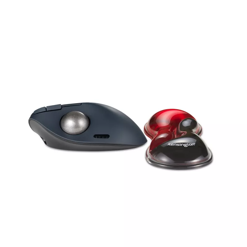 Kensington K62440WW Slim Duo Gel apoio de pulso para rato/trackball, 192 x 72 x 22 mm, vermelho