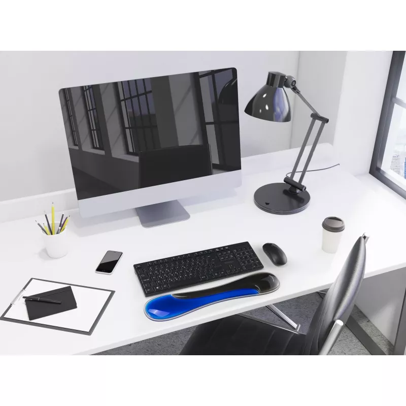 Kensington K62441WW Slim Duo Gel apoio de pulso para teclado, 490 x 95 x 18 mm, azul