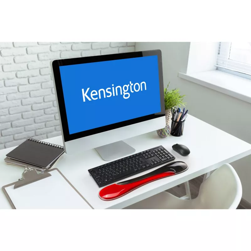 Kensington K62442WW Slim Duo Gel apoio de pulso para teclado, 490 x 95 x 18 mm, vermelho