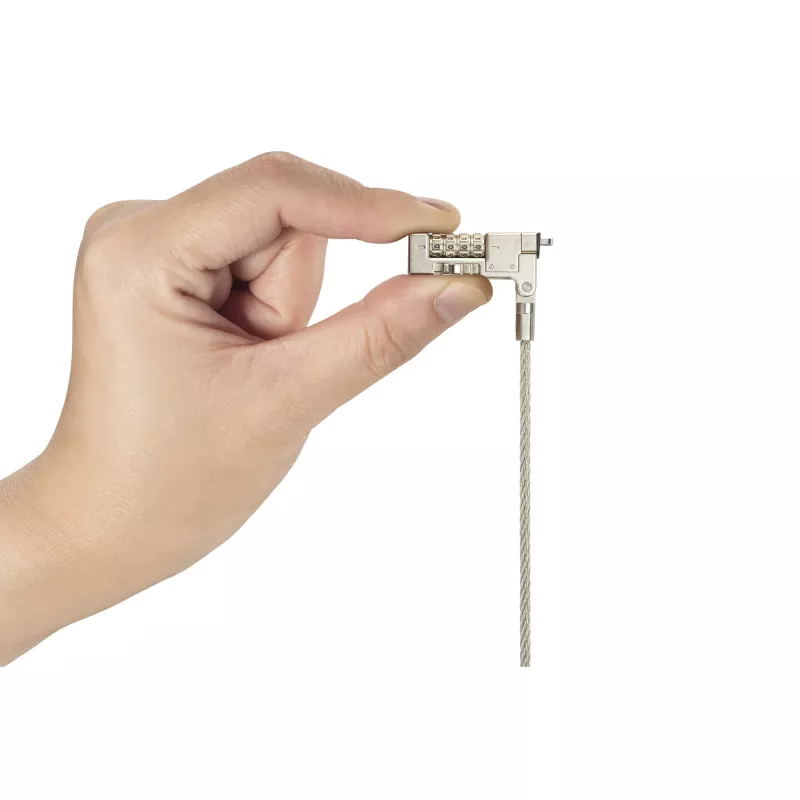 Cadeado de combinação para portátil Kensington Slim NanoSaver 2.0 EQ, 1,8 m, Kensington, fechadura de combinação, aço inoxidável, aço zincado, prateado