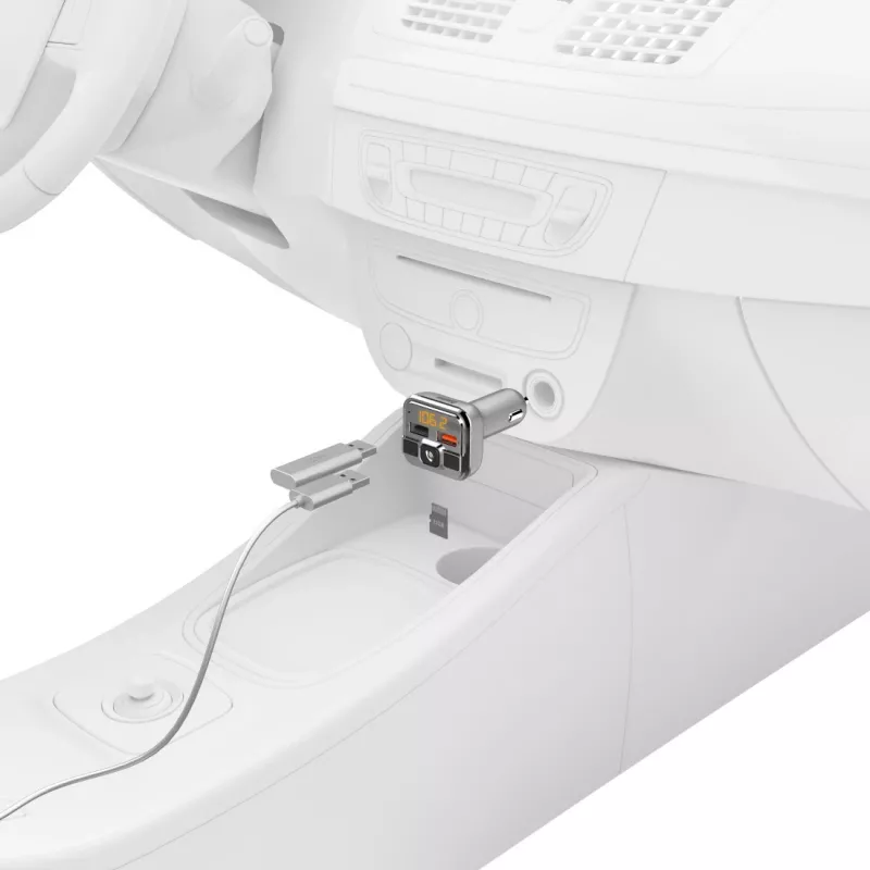 Transmissor FM Hama 00014165 87,6 – 107,9 MHz isqueiro prateado