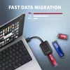 Caixa para SSD AXAGON ADM2-AM USB-A 10 Gbit/s para uma unidade M.2 NVMe/SATA, USB 3.2 Gen 2, cabo de 10 cm, preto