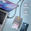 Leitor de cartões Axagon CRE-SM3TC USB 2.0 Type-C cinzento SmartMedia