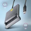 Leitor de cartões Axagon CRE-SM3TC USB 2.0 Type-C cinzento SmartMedia