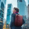 Mochila para portátil HAMA 227060 para portáteis de 16,2 polegadas, vermelha, compartimento acolchoado para portátil
