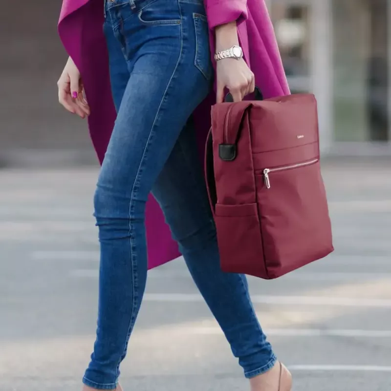 Mochila para portátil HAMA 227060 para portáteis de 16,2 polegadas, vermelha, compartimento acolchoado para portátil
