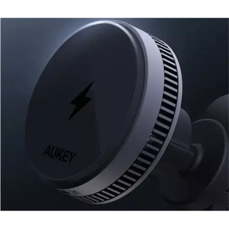 Aukey Mag Fusion Dash Pro HD-MC13A Qi2 15 W suporte de automóvel com carregador sem fios e arrefecimento