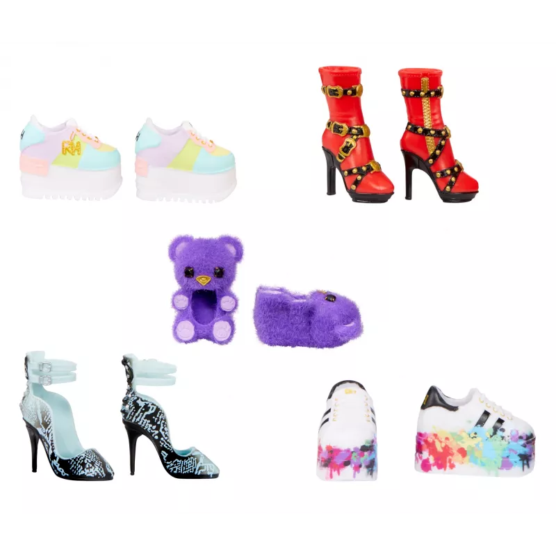 Rainbow High Accessories Studio Series 1, sortido S em PDQ sapatos para bonecas