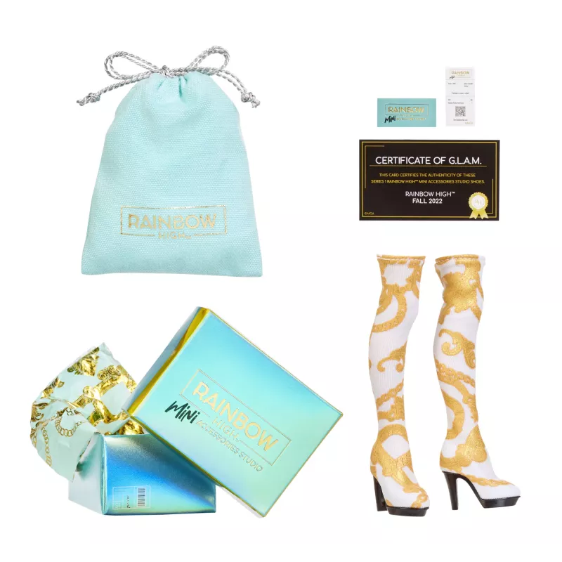Rainbow High Accessories Studio Series 1, sortido S em PDQ sapatos para bonecas