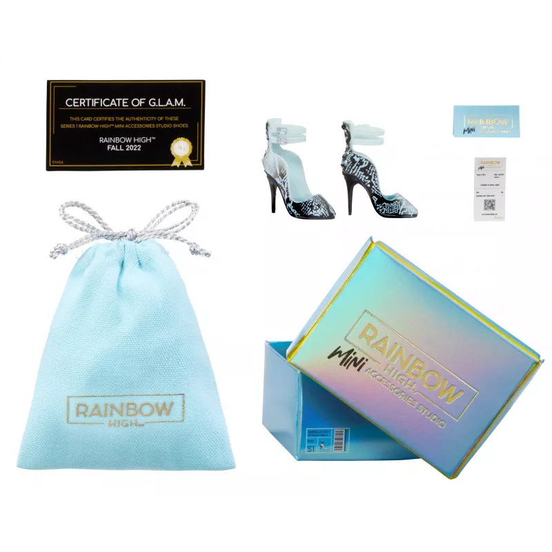 Rainbow High Accessories Studio Series 1, sortido S em PDQ sapatos para bonecas