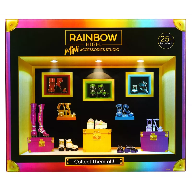 Rainbow High Accessories Studio Series 1, sortido S em PDQ sapatos para bonecas