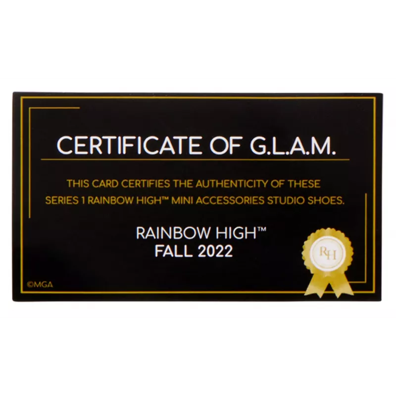 Rainbow High Accessories Studio Series 1, sortido S em PDQ sapatos para bonecas