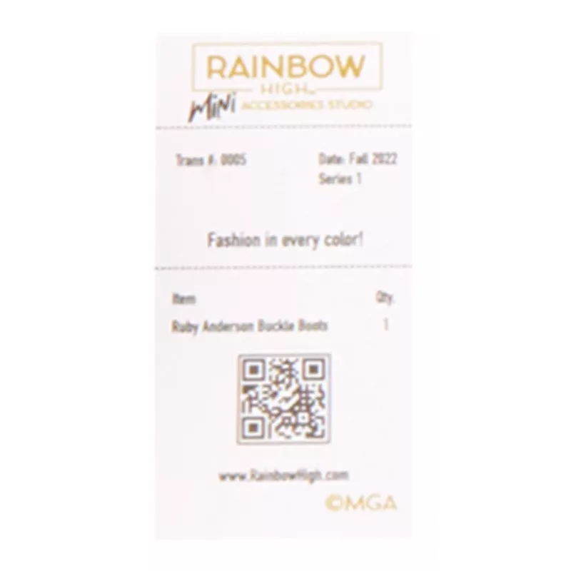 Rainbow High Accessories Studio Series 1, sortido S em PDQ sapatos para bonecas