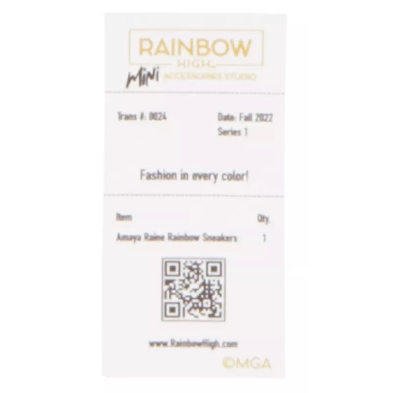 Rainbow High Accessories Studio Series 1, sortido S em PDQ sapatos para bonecas