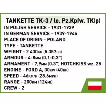 Blocos de construção Cobi Tankette TK-3 conjunto de construção – 323 peças