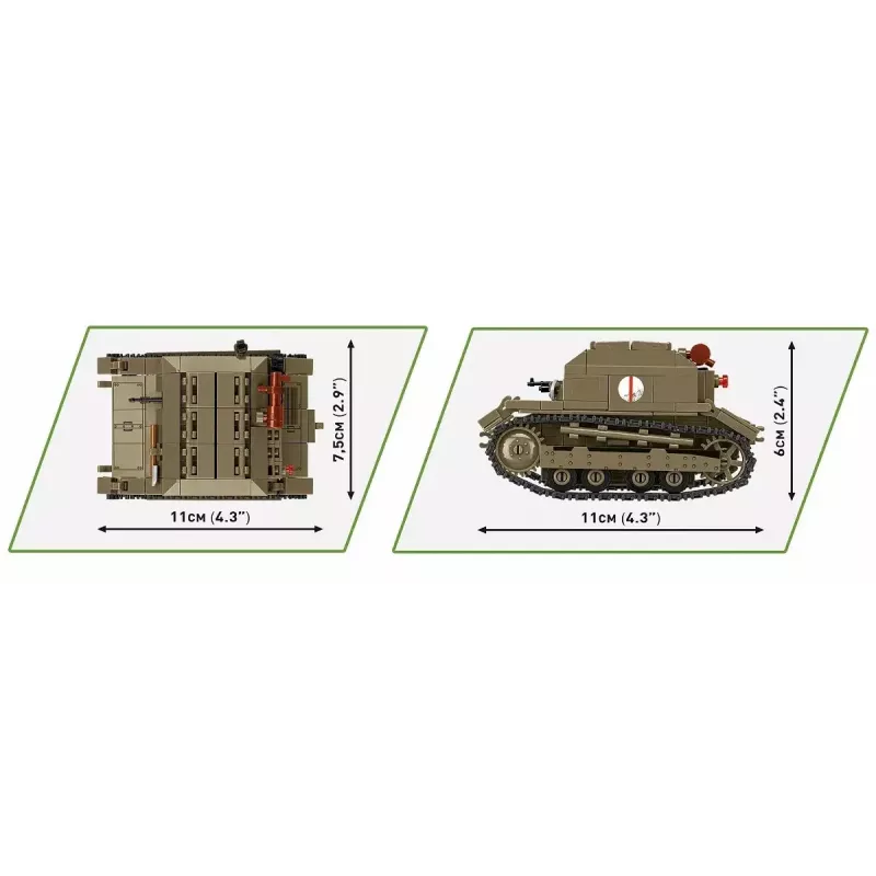 Blocos de construção Cobi Tankette TK-3 conjunto de construção – 323 peças