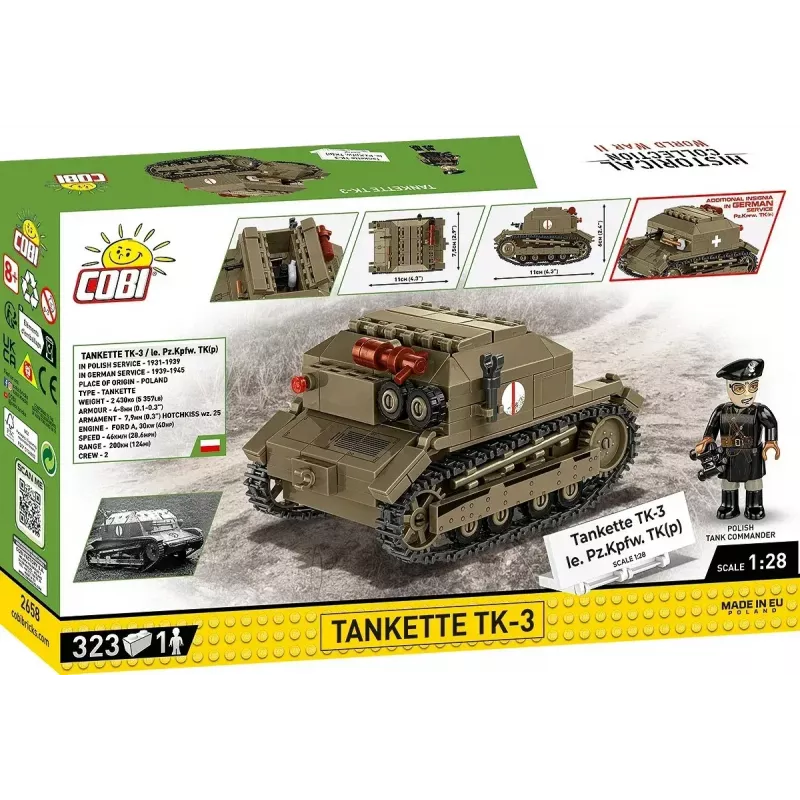 Blocos de construção Cobi Tankette TK-3 conjunto de construção – 323 peças
