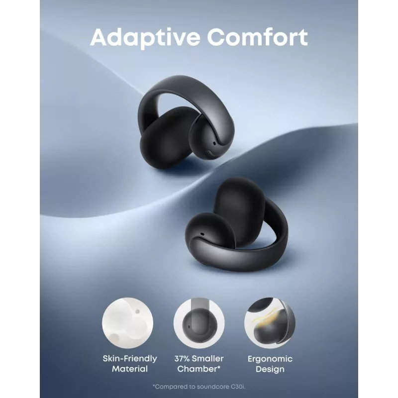 Auscultadores Anker Soundcore Aeroclip preto