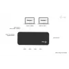 Hub KVM universal i-tec 2x USB-C 2x USB-A 3.0 5000 Mbit/s preto