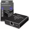 Splitter Ethernet QOLTEC 52294 1x3 RJ45 com entrada de alimentação USB-C