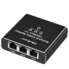 Splitter Ethernet QOLTEC 52294 1x3 RJ45 com entrada de alimentação USB-C
