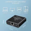Splitter Ethernet QOLTEC 52294 1x3 RJ45 com entrada de alimentação USB-C