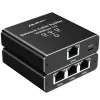 Splitter Ethernet QOLTEC 52294 1x3 RJ45 com entrada de alimentação USB-C