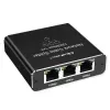 Splitter Ethernet QOLTEC 52294 1x3 RJ45 com entrada de alimentação USB-C