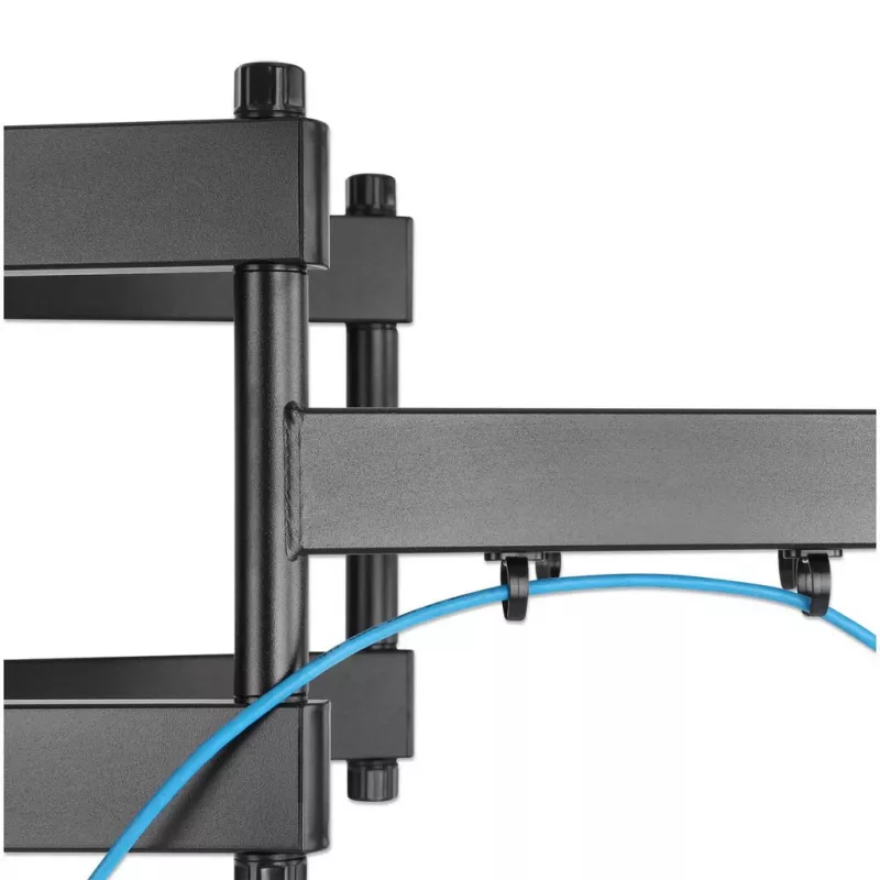 Suporte de parede Manhattan para TV e monitores (Full Motion), para ecrãs de 37 polegadas a 100 polegadas, compatibilidade VESA: todas entre 200x200 mm e 900x600 mm – verifique as dimensões dos quatro orifícios de fixação na parte traseira do ecrã para garantir que encaixam, máx. 80 kg, preto, suporte, garantia vitalícia