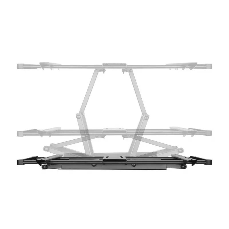 Suporte de parede Manhattan para TV e monitores (Full Motion), para ecrãs de 37 polegadas a 100 polegadas, compatibilidade VESA: todas entre 200x200 mm e 900x600 mm – verifique as dimensões dos quatro orifícios de fixação na parte traseira do ecrã para garantir que encaixam, máx. 80 kg, preto, suporte, garantia vitalícia